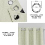 Linen 100% Blackout Curtains for Bedroom, Room Darkening Curtains for Living Roo... - Image 6