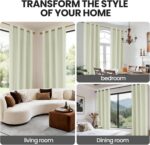 Linen 100% Blackout Curtains for Bedroom, Room Darkening Curtains for Living Roo... - Image 7