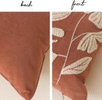 BlissBlush 12x20 Lumbar Pillow Cover, Brick Red Rectangular Decorative Throw Pil... - Image 8
