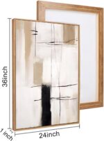 FWIEXA Modern Abstract Canvas Wall Art Set of 3, Framed Neutral Wall Decor, Larg... - Image 8