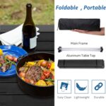Grope Portable Camping Table with Aluminum Table Top, Folding Beach Table Easy t... - Image 5