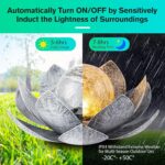 Huaxu Solar Lights Outdoor Garden, Crackle Globe Glass Lotus Decor, Waterproof L... - Image 4