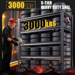 5-Tier Garage Shelving Heavy Duty, 2500LBS Garage Shelves, Adjustable Metal Shel... - Image 8