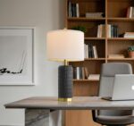 PoKat 25'' Black Ceramic Table Lamps Set of 2 with Gold Base for Bedroom Living ... - Image 6