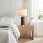 PoKat 25'' Black Ceramic Table Lamps Set of 2 with Gold Base for Bedroom Living ... - Image 8