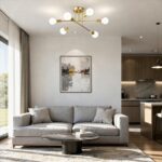 Modern Sputnik Chandelier Ceiling Light Fixtures, 6-Lights 22” Mid Century Indus... - Image 6