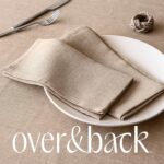 Over&Back 100%-Linen Woven Tablecloth - Colorful Dining Room Table Cover - Miter... - Image 7