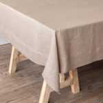 Over&Back 100%-Linen Woven Tablecloth - Colorful Dining Room Table Cover - Miter... - Image 10