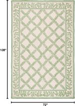 SAFAVIEH Chelsea Collection Area Rug - 6' x 9', Ivory & Light Green, Hand-Hooked... - Image 3
