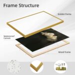 Gold Framed Abstract Cloud Wall Art Modern Darkness Moody Landscape Poster Minim... - Image 3