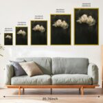 Gold Framed Abstract Cloud Wall Art Modern Darkness Moody Landscape Poster Minim... - Image 4