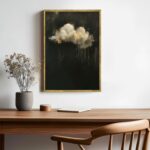 Gold Framed Abstract Cloud Wall Art Modern Darkness Moody Landscape Poster Minim... - Image 5