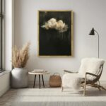 Gold Framed Abstract Cloud Wall Art Modern Darkness Moody Landscape Poster Minim... - Image 6
