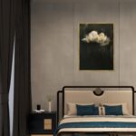 Gold Framed Abstract Cloud Wall Art Modern Darkness Moody Landscape Poster Minim... - Image 8