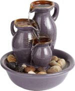 Triple Jug 8 1/4" High Small Zen Modern Indoor Outdoor Decor Ceramic Tabletop Fo... - Image 3