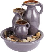 Triple Jug 8 1/4" High Small Zen Modern Indoor Outdoor Decor Ceramic Tabletop Fo... - Image 4