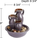 Triple Jug 8 1/4" High Small Zen Modern Indoor Outdoor Decor Ceramic Tabletop Fo... - Image 5