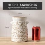 SIDUCAL Ceramic Rustic Vase with 2-Ear, 7.6 Inch Ice Cracked Vintage Pastoral Va... - Image 3