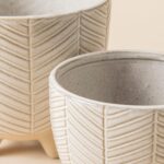 LA JOLIE MUSE Ceramic Footed Flower Plant Pots - 6.7 + 5.1 Inch Boho Decor Indoo... - Image 4