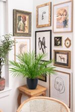 Briful Fake Plant 15’’ Artificial Palm Plant in Matte Black Pot Realistic Faux T... - Image 6