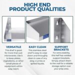 Stainless Steel Wall Shelf with Side Guards | Premium Commercial Wall-Mounted Sh... - Image 5