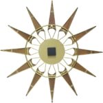 Infinity Instruments Nova Starburst Gold Wall Clock Vintage Mid Century Starburs... - Image 3