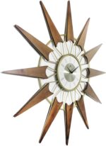 Infinity Instruments Nova Starburst Gold Wall Clock Vintage Mid Century Starburs... - Image 4