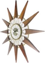 Infinity Instruments Nova Starburst Gold Wall Clock Vintage Mid Century Starburs... - Image 5