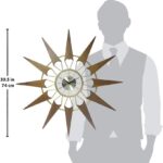 Infinity Instruments Nova Starburst Gold Wall Clock Vintage Mid Century Starburs... - Image 6