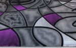 Masada Rugs, Modern Contemporary Area Rug, Purple Grey Black (6 Feet X 9 Feet) - Image 5
