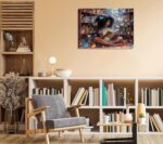 Black Girls Canvas Wall Art Butterfly and Bookshelf Painting Picture Wall Decor ... - Image 4