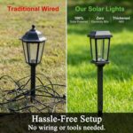 12 Pack Solar Lights Outdoor, Modern Solar Pathway Lights Outdoor, Waterproof Au... - Image 5