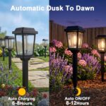 12 Pack Solar Lights Outdoor, Modern Solar Pathway Lights Outdoor, Waterproof Au... - Image 8