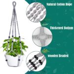 Macrame Plant Hanger 3 Pcs Indoor Outdoor Hanging Planter Holder Boho Handmade 3... - Image 3
