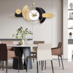 39x18 Inch Modern Decorative Wall Clock Battery Operated, Unique Silent Non-Tick... - Image 6