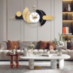 39x18 Inch Modern Decorative Wall Clock Battery Operated, Unique Silent Non-Tick... - Image 8