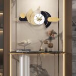 39x18 Inch Modern Decorative Wall Clock Battery Operated, Unique Silent Non-Tick... - Image 9
