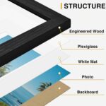 Vittanly 8x10 Picture Frames Set of 9, Shatter Resistant Plexiglass, Display 5x7... - Image 5