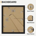 Vittanly 8x10 Picture Frames Set of 9, Shatter Resistant Plexiglass, Display 5x7... - Image 8