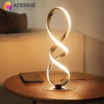 LED Spiral Bedside Table Lamp, Stepless Dimmable 12W 3000K Warm White, Modern Ni... - Image 3