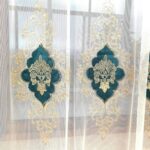 SLOW SOUL 2 Panels European Luxury Curtains Velvet Embroidered Tulle for Living ... - Image 5