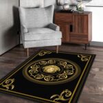 Custom Luxury Black and Gold Rug – Handmade Baroque Medusa-Inspired Area Carpet,... - Image 5