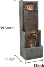 Modern Outdoor Garden Waterfalls Fountains and Indoor Floor Water Fountain with ... - Image 7