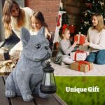 Solar Dog Outdoor Garden Statue with LED Light - Lawn Decor Dog Statue for Patio... - Image 3