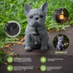 Solar Dog Outdoor Garden Statue with LED Light - Lawn Decor Dog Statue for Patio... - Image 4