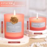 MOSROD Luxury Rose & Agarwood Scented Candles Gift Set, 2 Packs, Natural Soy Rom... - Image 5
