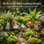 5 Pcs Miniatures Garden Fairies Kit Garden Accessories-Miniature Rabbits Squirre... - Image 5