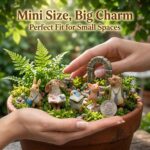 5 Pcs Miniatures Garden Fairies Kit Garden Accessories-Miniature Rabbits Squirre... - Image 8