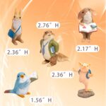 5 Pcs Miniatures Garden Fairies Kit Garden Accessories-Miniature Rabbits Squirre... - Image 9