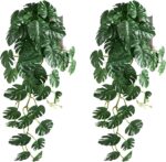 2 Pack Large Artificial Hanging Monstera Plant with Pots, Extra-Full Cascading F... - Image 3